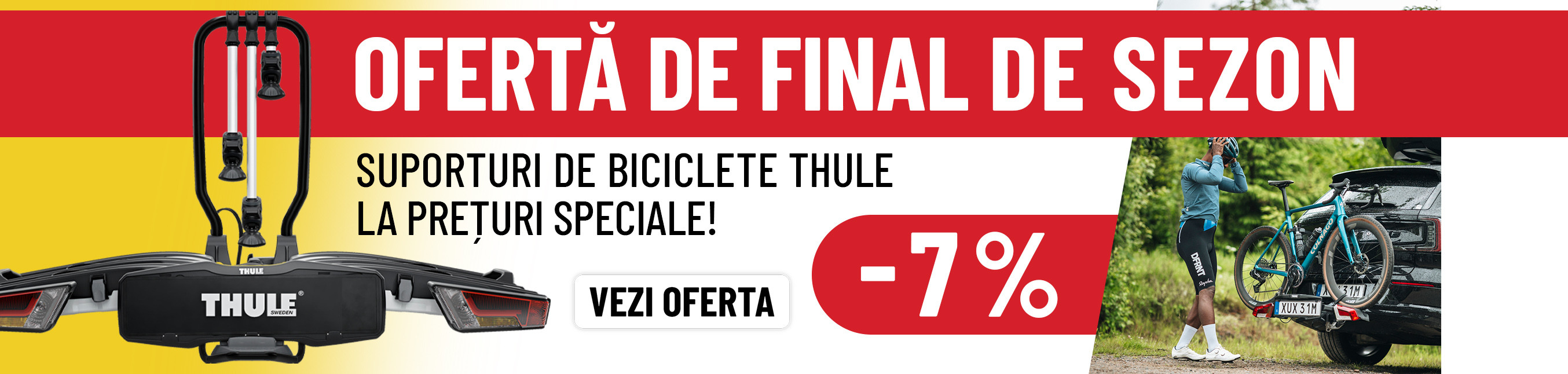Suporturi pentru biciclete THULE acum cu 7 % reducere!